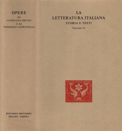 دانلود کتاب La letteratura italiana. Storia e testi. Opere di Giordano Bruno Tommaso Campanella