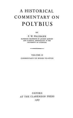 دانلود کتاب A Historical Commentary on Polybius, Vol. II Books VII–XVIII