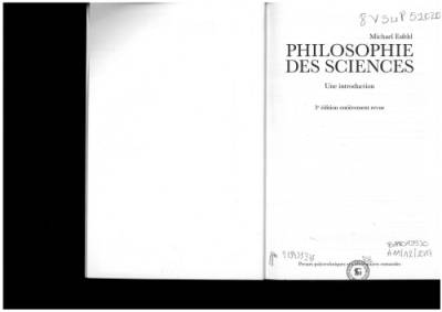 دانلود کتاب Philosophie des sciences, Une introduction. 3 ed.