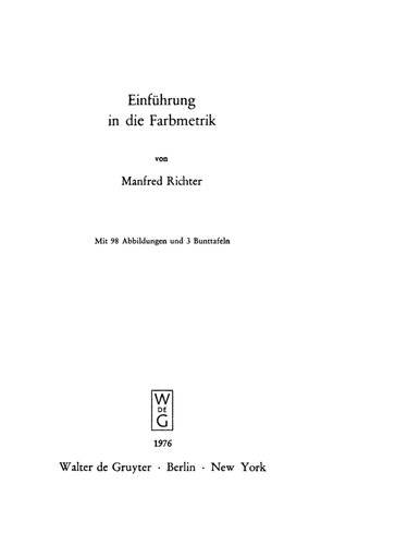 دانلود کتاب Einführung in die Farbmetrik