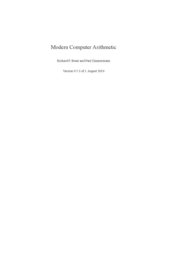 دانلود کتاب Modern computer arithmetic