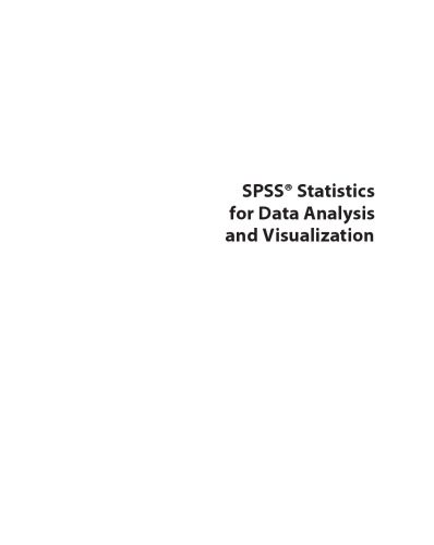 دانلود کتاب SPSS Statistics for Data Analysis and Visualization