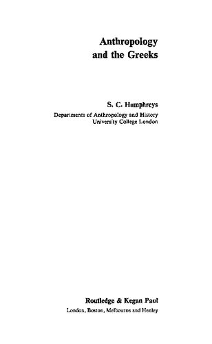 دانلود کتاب Anthropology and the Greeks