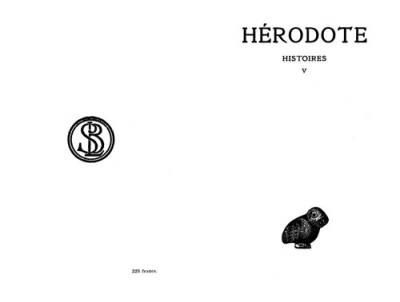دانلود کتاب Hérodote: Histoires. Tome V, Livre V: Terpsichore