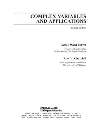دانلود کتاب Complex Variables and Applications
