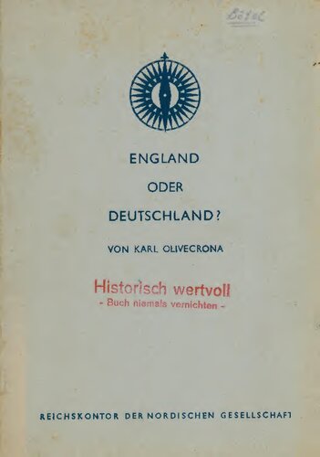 دانلود کتاب England oder Deutschland (1941)