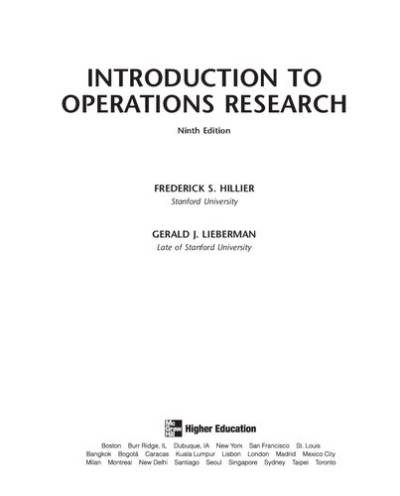 دانلود کتاب Introduction to Operations Research