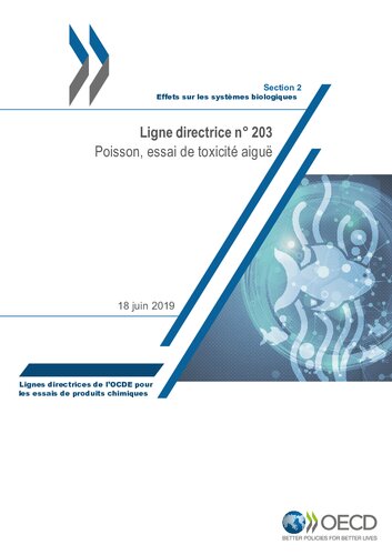 دانلود کتاب Ligne directrice n° 203: Poisson, essai de toxicité aiguë 2019