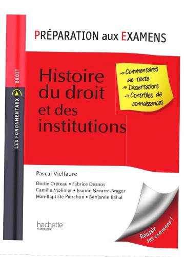 دانلود کتاب Histoire du droit et des institutions