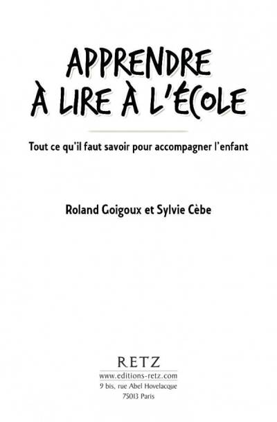 دانلود کتاب Apprendre à lire l’école