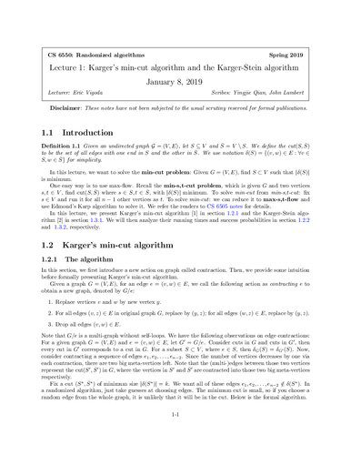 دانلود کتاب Lecture Notes for CS 6550: Advanced Graduate Algorithms (Randomized and Approximation Algorithms)