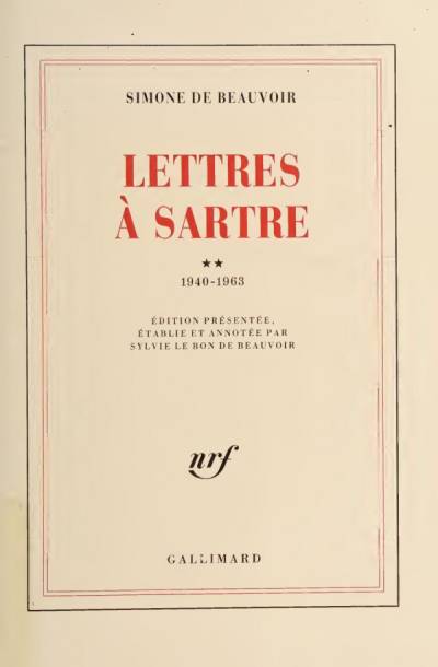 دانلود کتاب Lettres à Sartre