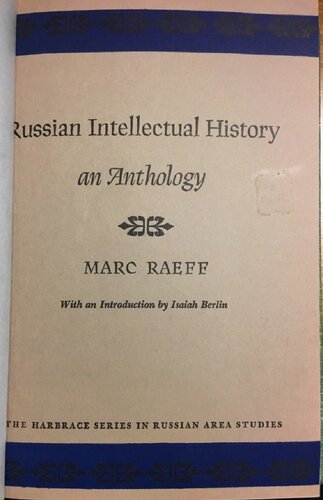 دانلود کتاب Russian Intellectual History: An Anthology