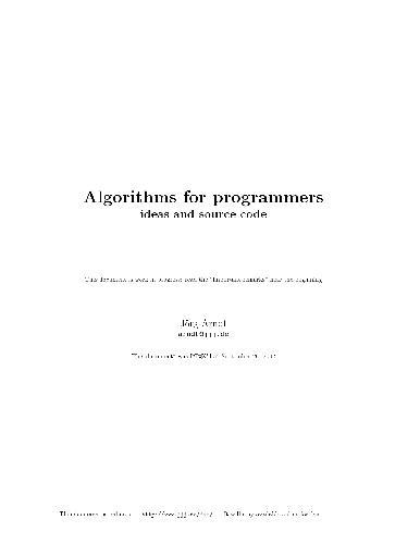 دانلود کتاب Algorithms for programmers. Ideas and source code