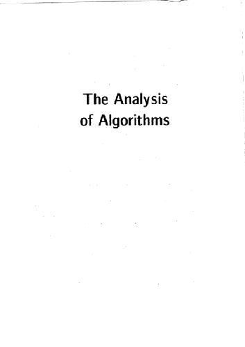 دانلود کتاب The Analysis of Algorithms