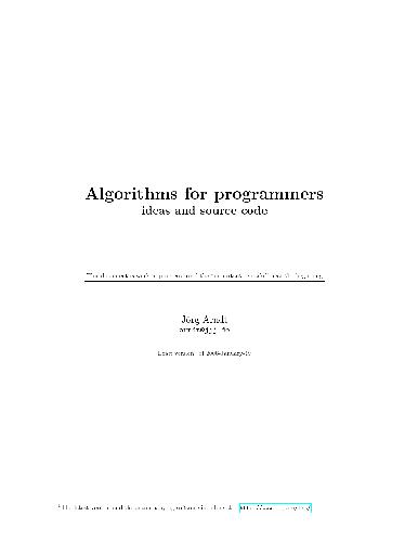 دانلود کتاب Algorithms for programmers: ideas and source code