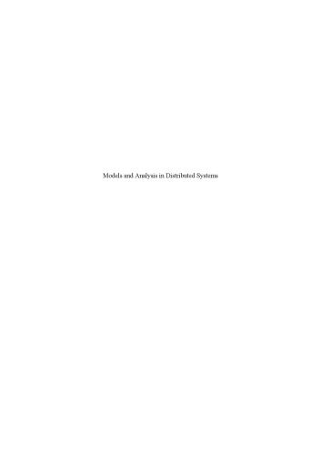 دانلود کتاب Models and Analysis for Distributed Systems