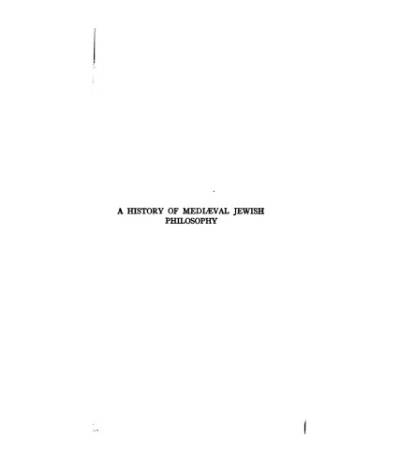 دانلود کتاب A History of Medieval Jewish Philosophy