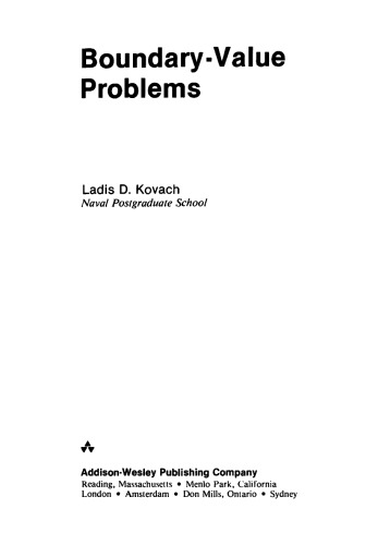 دانلود کتاب Boundary Value Problems