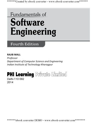 دانلود کتاب Fundamentals of software engineering