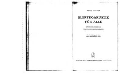 دانلود کتاب Elektro-Akustik für Alle: Betrieb und Selbstbau von Tonübertragungsanlagen