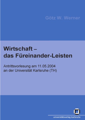 دانلود کتاب Wirtschaft – das Fureinander-Leisten German
