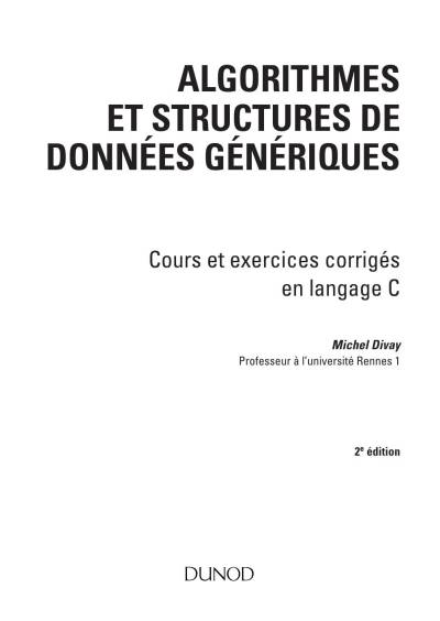 دانلود کتاب Algorithmes et structures de données génériques