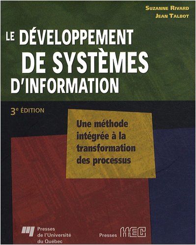 دانلود کتاب Le developpement de systemes d’information: Une methode integree a la transformation des processus – 3e EDITION