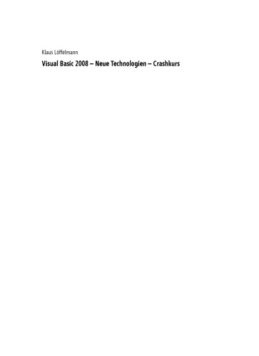 دانلود کتاب Visual Basic 2008 – Neue Technologien Crashkurs German