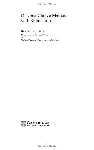 دانلود کتاب Discrete Choice Methods with Simulation