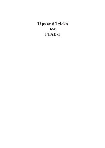 دانلود کتاب Tips and Tricks for PLAB