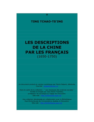 دانلود کتاب LES DESCRIPTIONS DE LA CHINE PAR FRANCAIS(1650-1750