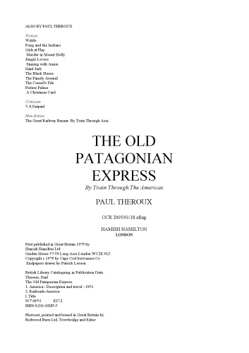 دانلود کتاب The Old Patagonian Express