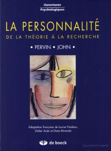 دانلود کتاب La personnalité De théorie à recherche