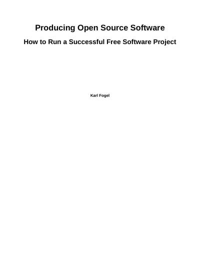 دانلود کتاب Producing Open Source Software