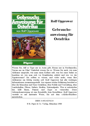 دانلود کتاب Gebrauchsanweisung fur Ostafrika