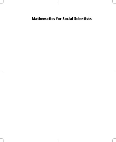 دانلود کتاب Mathematics for Social Scientists