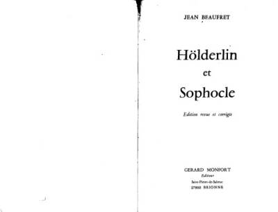دانلود کتاب Hölderlin et Sophocle