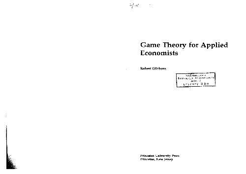دانلود کتاب Game Theory for Applied Economists