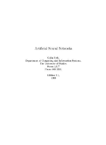 دانلود کتاب Artificial neural networks