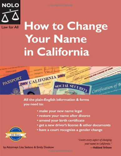 دانلود کتاب How to Change Your Name in California, 11th edition