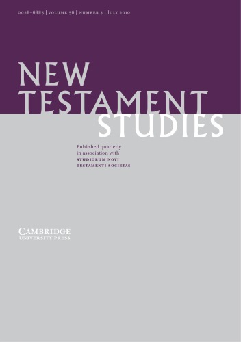 دانلود کتاب New Testament Studies, Volume 56, Number 3 (July 2010