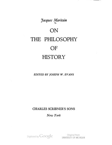 دانلود کتاب On the Philosophy of History