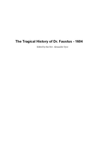 دانلود کتاب The Tragical History of Dr. Faustus