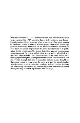 دانلود کتاب New Essays on The Sound and Fury (The American Novel