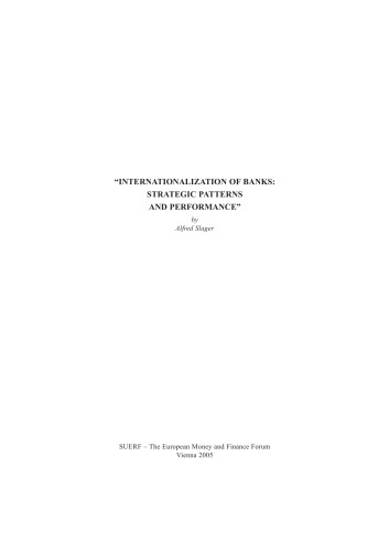 دانلود کتاب Internationalization of Banks: Strategic Patterns and Performance