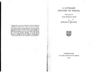 دانلود کتاب A Literary History of Persia, Vol. 2