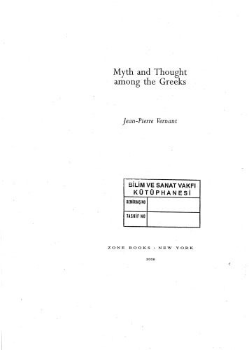 دانلود کتاب Myth and Thought Among the Greeks