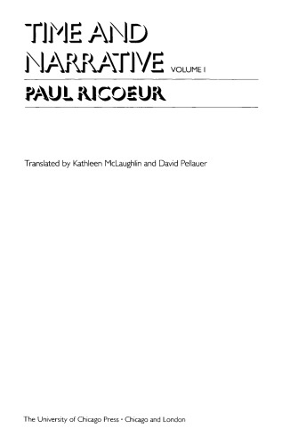 دانلود کتاب Time and Narrative Volume 1(Time