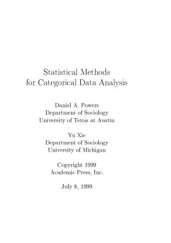 دانلود کتاب Statistical Methods for Categorical Data Analysis
